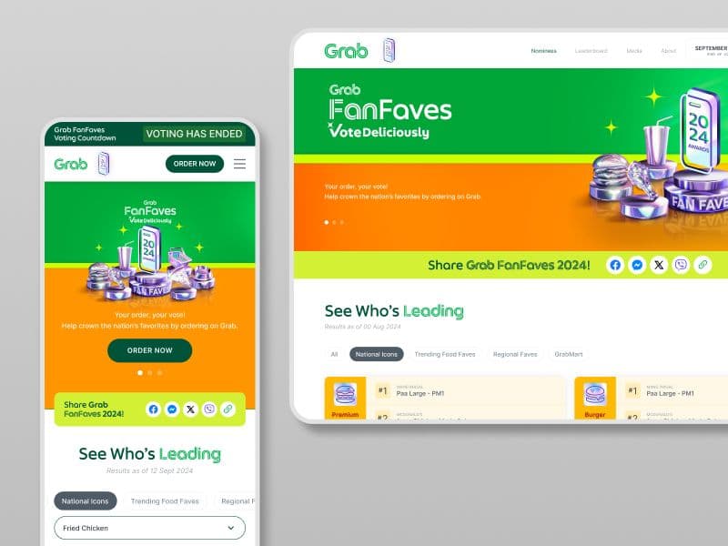 Grab FanFaves Website Design and Build in 4 weeks